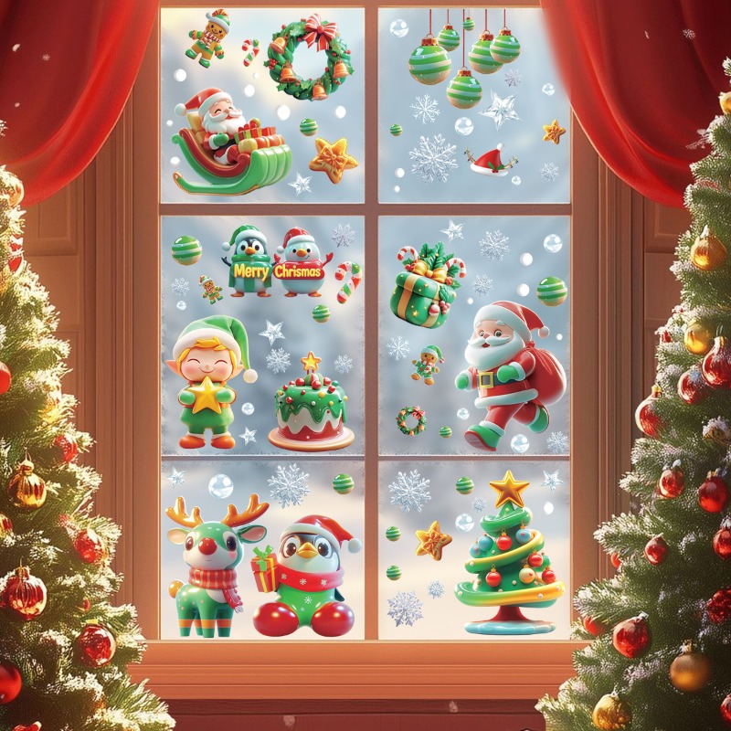 Sticker Sheet Set - 9 Sheets/set of Christmas Tree Snowman