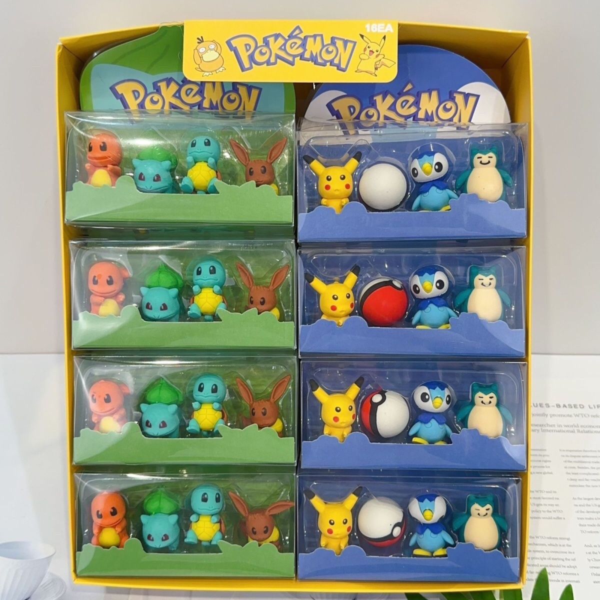 Erased Anime Merchandise - Pokémon figurine erasers, cute high-value erasers,