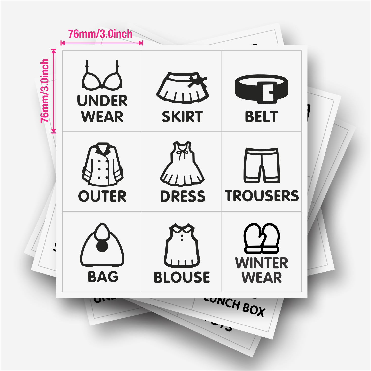 9 pcs/Sheet, Wardrobe Organize - Sticker Sheet Set review and price